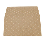 NNEAGS Leather Car Boot Collapsible Foldable Trunk Cargo Organizer Portable Storage Box Beige/Gold Stitch Large