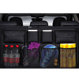 NNEAGS High Quality Leather Car Rear Back Seat Storage Bag Organizer Interior Accessories Black