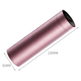 NNEAGS 2X 500ML Stainless Steel Smart LCD Thermometer Display Bottle Vacuum Flask Thermos Rose Gold