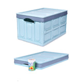 NNEAGS 2X 30L Collapsible Car Trunk Storage Multifunctional Foldable Box Blue