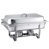 NNEAGS 4X 3L Triple Tray Stainless Steel Chafing Food Warmer Catering Dish