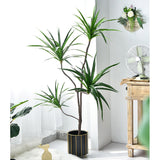 NNEAGS 2X 180cm Green Artificial Indoor Brazlian Iron Tree Fake Plant Decorative 4 Heads