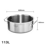 NNEAGS Stock Pot 113L Top Grade Thick Stainless Steel Stockpot 18/10 Without Lid