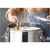 NNEAGS 35L Stainless Steel Insulated Stock Pot Dispenser Hot & Cold Beverage Container