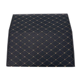 NNEAGS 2X Leather Car Boot Collapsible Foldable Trunk Cargo Organizer Portable Storage Box Black/Gold Stitch Small