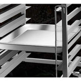 NNEAGS 2X Trolley 7 Tier Stainless Steel Bakery Trolley Suits GN 1/1 Pans with Working Surface