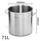 NNEAGS Stock Pot 71L Top Grade Thick Stainless Steel Stockpot 18/10 Without Lid