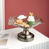 NNEAGS Bronze Tulip Crystal Glass Fruit Bowl Candy Holder Countertop Dessert Serving Basket Decor