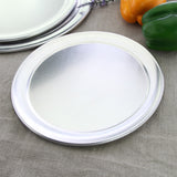 NNEAGS 2X 15-inch Round Aluminum Steel Pizza Tray Home Oven Baking Plate Pan