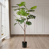NNEAGS 2X 180cm Artificial Natural Green Split-Leaf Philodendron Tree Fake Tropical Indoor Plant Home Office Decor