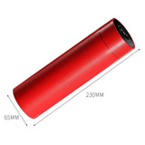 NNEAGS 2X 500ML Stainless Steel Smart LCD Thermometer Display Bottle Vacuum Flask Thermos Red