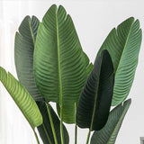 NNEAGS 120cm Artificial Green Indoor Traveler Banana Fake Decoration Tree Flower Pot Plant