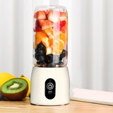 NNEAGS 2X Portable Mini USB Rechargeable Handheld Juice Extractor Fruit Mixer Juicer White