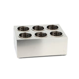 NNEAGS 2X 18/10 Stainless Steel Conical Utensils Cutlery Holder with 6 Holes