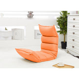 NNEAGS 4X Foldable Tatami Floor Sofa Bed Meditation Lounge Chair Recliner Lazy Couch Orange