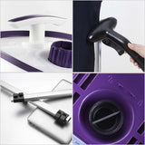 NNEAGS 2X Garment Steamer Vertical Twin Pole Clothes 1700ml 1800w Professional Steaming Kit Purple