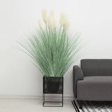NNEAGS 110cm Artificial Indoor Potted Reed Bulrush Grass Tree Fake Plant Simulation Decorative