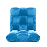 NNEAGS Floor Recliner Folding Lounge Sofa Futon Couch Folding Chair Cushion Blue