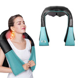 NNEAGS 3X Electric Kneading Back Neck Shoulder Massage Arm Body Massager Black/Blue/White