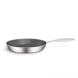 NNEAGS 4X Stainless Steel Fry Pan Frying Pan Induction FryPan Non Stick Interior Skillet
