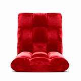 NNEAGS 2X Floor Recliner Folding Lounge Sofa Futon Couch Folding Chair Cushion Red