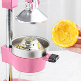 NNEAGS 2X Manual Juicer Hand Press Juice Extractor Squeezer Orange Citrus Pink