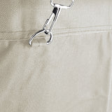 NNEAGS Stainless Steel Round Soiled Linen Laundry Trolley Cart with Wheels White