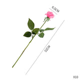 NNEAGS 10pcs Artificial Silk Flower Fake Rose Bouquet Table Decor Pink
