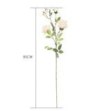 NNEAGS 85cm Green Glass Tall Floor Vase and 12pcs White Artificial Fake Flower Set