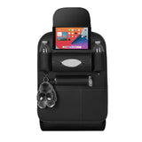 NNEAGS 2X  PVC Leather Car Back Seat Storage Bag Multi-Pocket Organizer Backseat and iPad Mini Holder Black