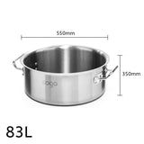 NNEAGS Stock Pot 83L Top Grade Thick Stainless Steel Stockpot 18/10 Without Lid