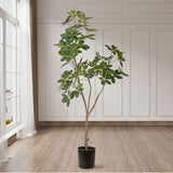 NNEAGS 160cm Artificial Natural Green Schefflera Dwarf Umbrella Tree Fake Tropical Indoor Plant Home Office Decor