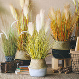 NNEAGS 137cm Artificial Indoor Potted Reed Bulrush Grass Tree Fake Plant Simulation Decorative