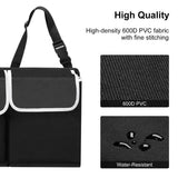 NNEAGS 2X Oxford Cloth Car Storage Trunk Organiser Backseat Multi-Purpose Interior Accessories Black