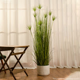 NNEAGS 150cm Green Artificial Indoor Potted Papyrus Plant Tree Fake Simulation Decorative
