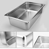 NNEAGS GN Pan Full Size 1/1 GN Pan 15cm Deep Stainless Steel Tray With Lid