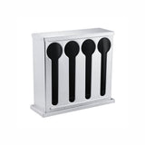 NNEAGS Stainless Steel Buffet Restaurant Spoon Utensil Holder Storage Rack 4 Holes