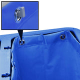 NNEAGS 3 Tier Multifunction Janitor Cleaning Waste Cart Trolley and Waterproof Bag Blue