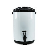 NNEAGS 2X 14L Stainless Steel Insulated Milk Tea Barrel Hot and Cold Beverage Dispenser Container with Faucet White