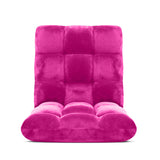 NNEAGS Floor Recliner Folding Lounge Sofa Futon Couch Folding Chair Cushion Pink