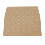 NNEAGS 2X Leather Car Boot Collapsible Foldable Trunk Cargo Organizer Portable Storage Box Beige/Gold Stitch Large