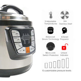 NNEAGS Electric Pressure Cooker 12L Stainless Steel NonStick 1600W