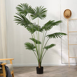 NNEAGS 2X 180cm Artificial Natural Green Fan Palm Tree Fake Tropical Indoor Plant Home Office Decor