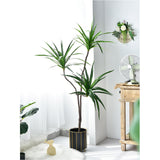 NNEAGS 2X 180cm Green Artificial Indoor Brazlian Iron Tree Fake Plant Decorative 3 Heads