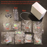 NNETM Crystal Elegance: Set of 16 Transparent Christmas Snowflake Ornaments