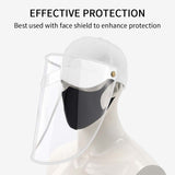 NNEAGS 4X Outdoor Protection Hat Anti-Fog Pollution Dust Protective Cap Full Face HD Shield Cover Adult White
