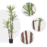 NNEAGS 2X 180cm Artificial Natural Green Dracaena Yucca Tree Fake Tropical Indoor Plant Home Office Decor