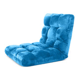 NNEAGS Floor Recliner Folding Lounge Sofa Futon Couch Folding Chair Cushion Blue