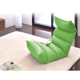 NNEAGS 4X Foldable Tatami Floor Sofa Bed Meditation Lounge Chair Recliner Lazy Couch Green