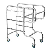 NNEAGS 3 Tier Food Trolley Food Waste Cart Five Buckets Kitchen Food Utility 80x43x89cm Round